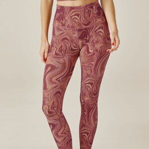 Beyond Yoga High Waisted Midi Leggings in Serene Marble
